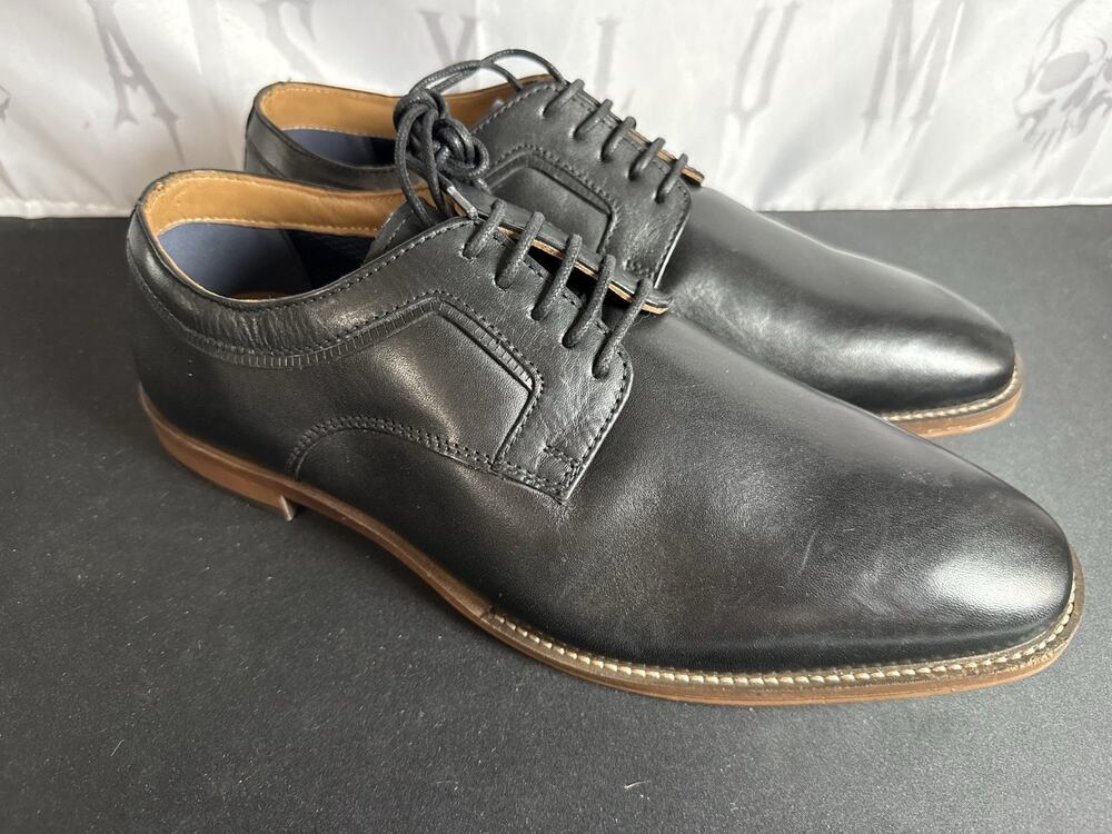 Franco Fortini Black Bradley Leather Oxford Dress Shoes Men’s Size 10 new